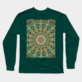 Boho-chic Mandala - AQUA - GREEN - TERRA Long Sleeve T-Shirt